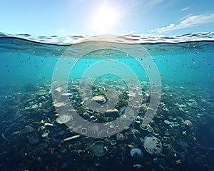 Garbage Patch in the ocean is an environmental disaster concept.