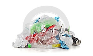 Garbage pile isolated