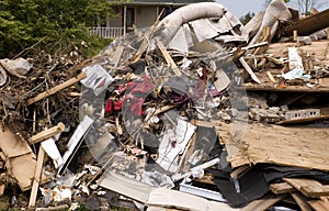 Garbage Pile from Tornado Damage