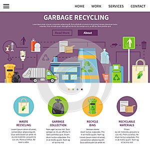 Garbage Recycling Page Design