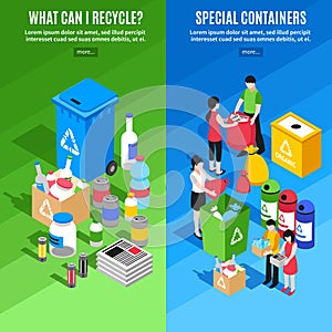 Garbage Recycling Vertical Banners