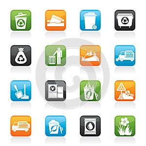 Garbage and rubbish icons