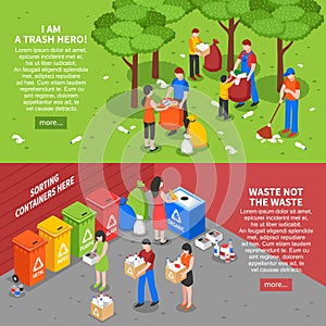 Garbage Sorting Banners Set