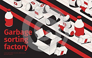 Garbage Sorting Line Background