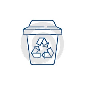 Garbage sorting line icon concept. Garbage sorting flat  vector symbol, sign, outline illustration.