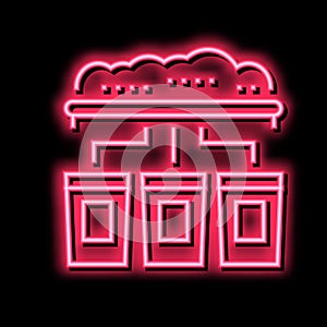 garbage sorting machine color icon vector illustration