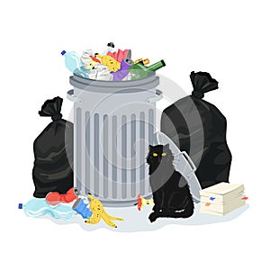 Garbage stack illustration