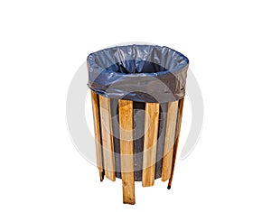 Garbage trash can isolated on white