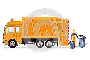 Garbage truck illustration