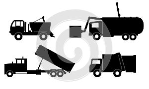 Spazzatura camion vettore illustrazioni 