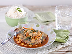 Garbanzo bean chickpea soup