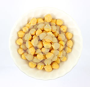 Garbanzo beans in bowl photo