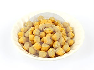 Garbanzo beans in bowl photo