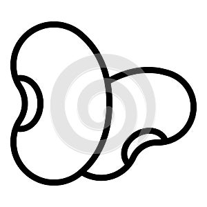 Garbanzo kidney bean icon, outline style photo