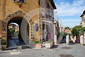 Garbatella neighborhood in Rome, Italy