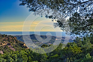 The Garbi viewpoint in the Sierra Calderona of Valencia