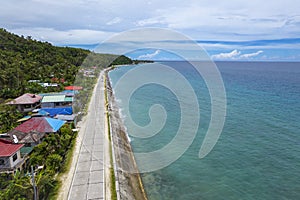 Garcia Hernandez, Bohol, Philippines - The Bohol circumferential highway near the border of Valencia and Garcia