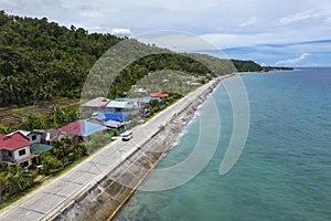 Garcia Hernandez, Bohol, Philippines - The Bohol circumferential highway near the border of Valencia and Garcia