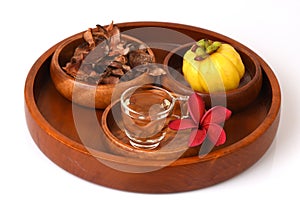 Garcinia atroviridis fruit.