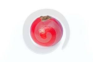 Garcinia cowa Roxb Fruit, Madan red isolated on white background with clipping path