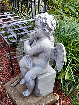 Garden Angel in repose photo
