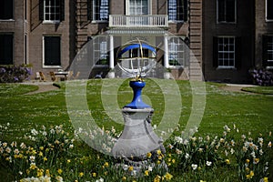 Garden with an Armillary Sphere ornament in the centre