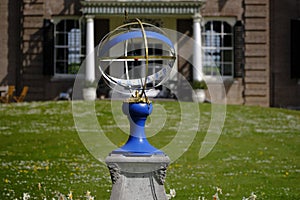 Garden with an Armillary Sphere ornament in the centre