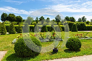 Garden around Chinese Palace and Grand Palace in Zolochiv Castle, Ukraine