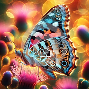 Garden Ballet - Butterfly\'s Graceful Flutter Among Blooms
