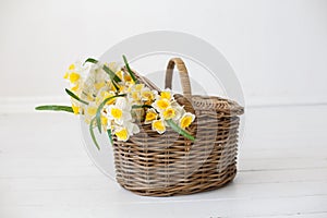 Garden basket with yellow flowers