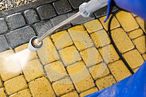 Garden Brick Path Washing