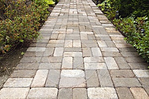 Garden Brick Paver Path Walkway