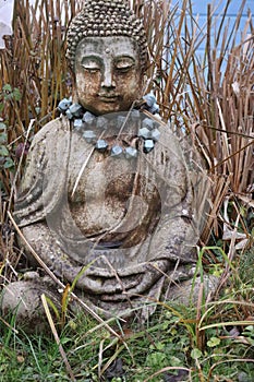 Garden Buddha with Patina