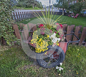 Garden Cart with Flowers in Yellowknife