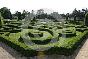 Garden of castle in Bucovice