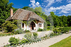 garden of Chateau du Moulin, Lassay-sur-Croisne, Centre, France