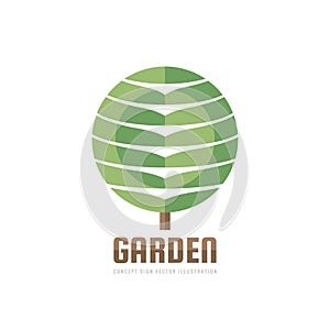 Garden - concept business logo template vector illustration. Abstract tree creative sign, Green nature symbol. Graphic design