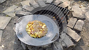 Garden cooked patato frittata