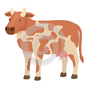 Garden cow icon cartoon vector. Dairy animal