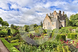 The garden of Crathes castle in Scotland, United Kingdom