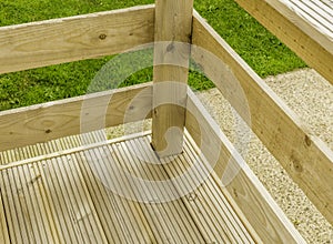 Garden Decking Corner Structure