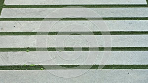 Garden design rectangular shapes on artificial turf