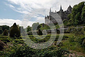 Garden at Dunrobin castle, Scotland