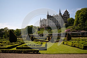 Garden at Dunrobin castle, Scotland