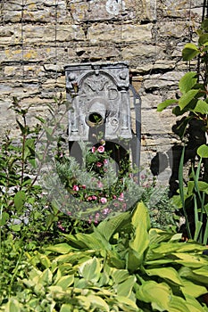 Garden Feature, Lytes Cary Manor, Somerset, UK