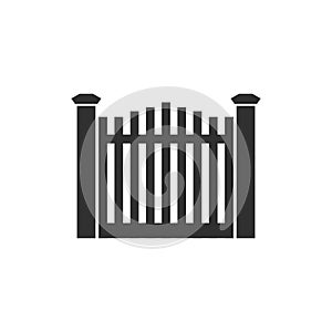 Garden Fence Gate Symbol Silhouette Graphic Design