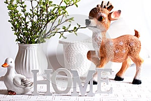 garden figurines in home decoration.