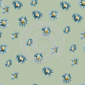 Garden floral flowers seamless background pattern. vector illustration. eps 10. watercolor flowers pattern design.