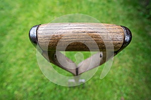 Garden fork handle abstract view