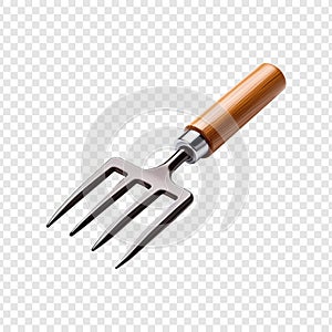 Garden fork isolated on transparent background photo